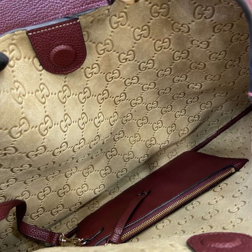 Gucci B Medium Shoulder Bag Wine Red - Image 9