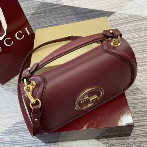 Gucci Blondie Medium Top Handle Bag Wine Red - Image 5