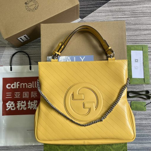 Gucci Blondie Medium Tote Bag Yellow Leather