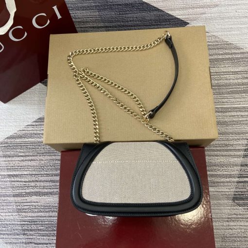 Gucci Blondie Mini Shoulder Bag Beige＆black - Image 9