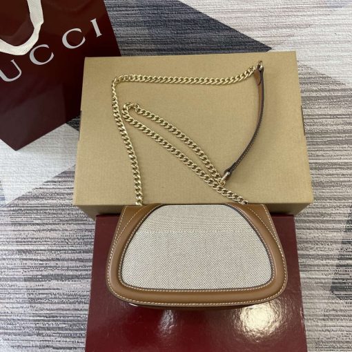 Gucci Blondie Mini Shoulder Bag Bronw & Beige - Image 3