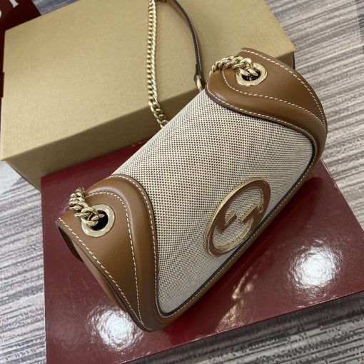 Gucci Blondie Mini Shoulder Bag Bronw & Beige - Image 6