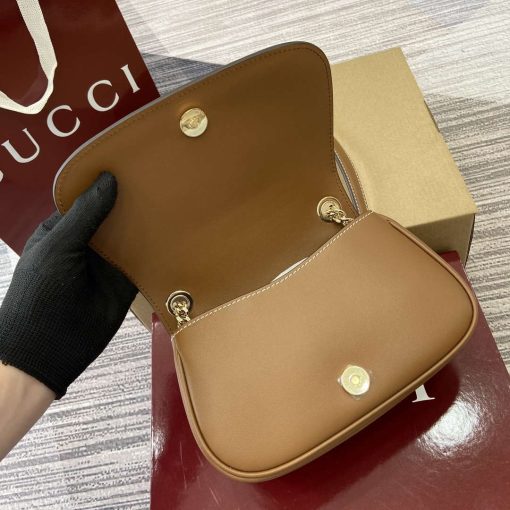 Gucci Blondie Mini Shoulder Bag Bronw & Beige - Image 9