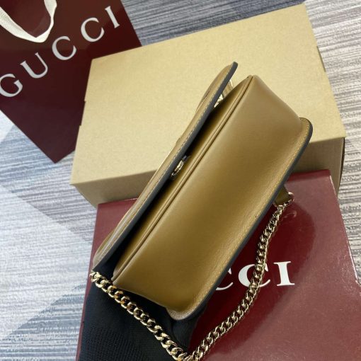 Gucci Blondie Mini Shoulder Bag Suede Leather Dark Brown - Image 6