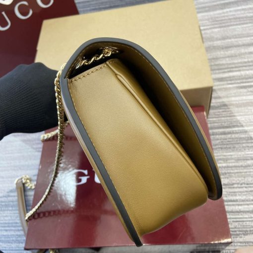 Gucci Blondie Small Shoulder Bag Brown Suede Leather - Image 2
