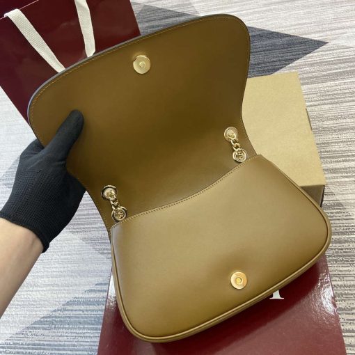 Gucci Blondie Small Shoulder Bag Brown Suede Leather - Image 6