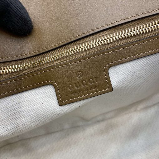 Gucci Blondie Small Shoulder Bag Brown Suede Leather - Image 9