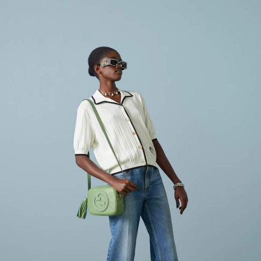Gucci Blondie Small Shoulder Bag Green Leather - Image 3