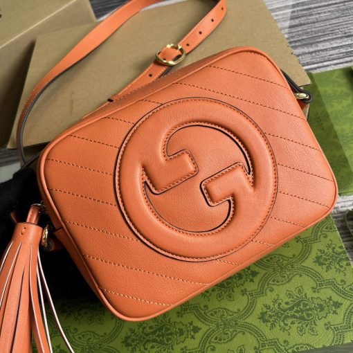 Gucci Blondie Small Shoulder Bag Orange Leather - Image 6