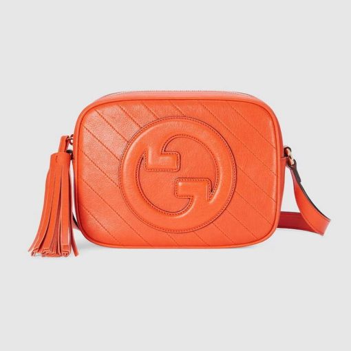 Gucci Blondie Small Shoulder Bag Orange Leather