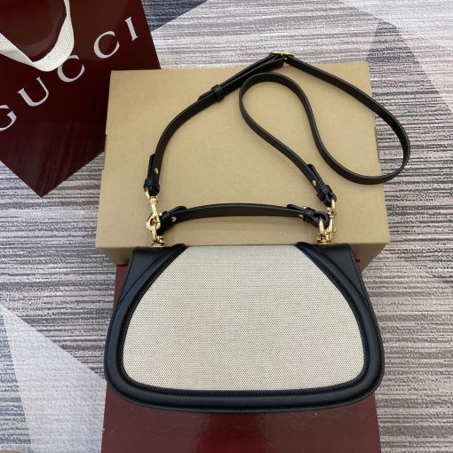 Gucci Blondie Small Top Handle Bag Black Leather Trim - Image 2