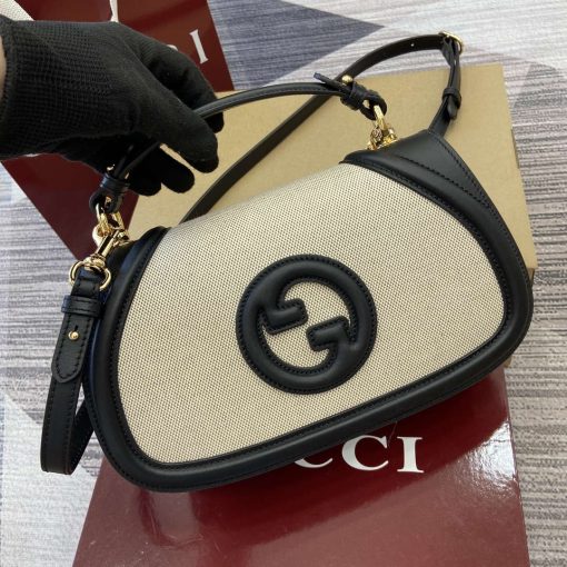 Gucci Blondie Small Top Handle Bag Black Leather Trim - Image 4