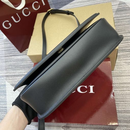 Gucci Blondie Small Top Handle Bag Black Leather Trim - Image 6