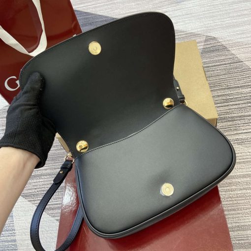 Gucci Blondie Small Top Handle Bag Black Leather Trim - Image 7