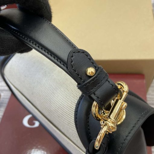 Gucci Blondie Small Top Handle Bag Black Leather Trim - Image 9