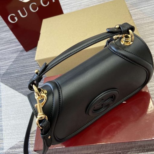 Gucci Blondie Small Top Handle Bag Black Smooth Leather - Image 4