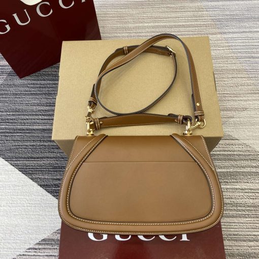 Gucci Blondie Small Top Handle Bag Brown Smooth Leather - Image 2