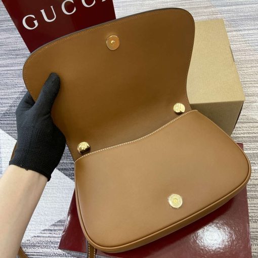 Gucci Blondie Small Top Handle Bag Brown Smooth Leather - Image 10