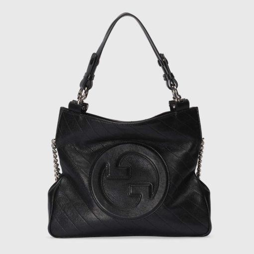 Gucci Blondie Small Tote Bag Black Leather