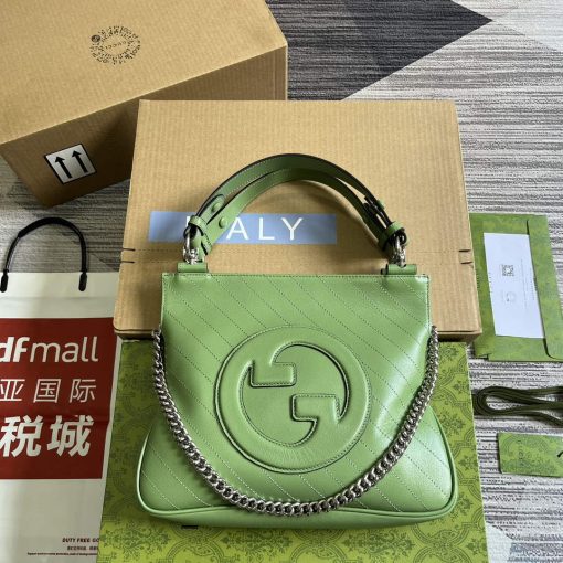 Gucci Blondie Small Tote Bag Light Green Leather