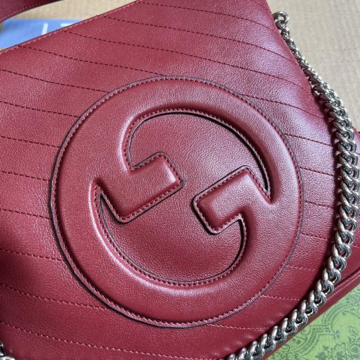 Gucci Blondie Small Tote Bag Red Leather - Image 5