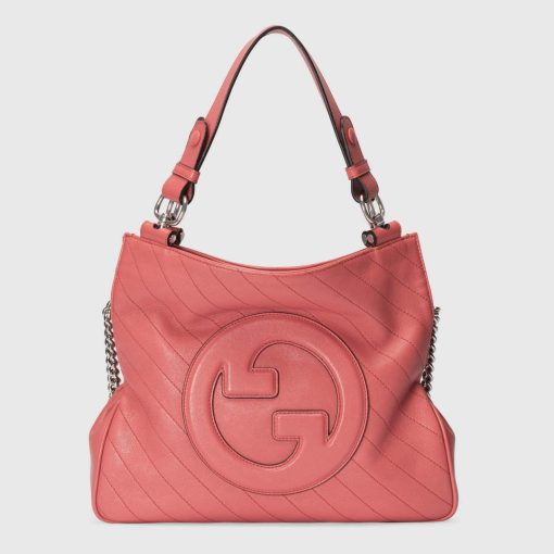 Gucci Blondie Small Tote Bag Rose Pink Leather