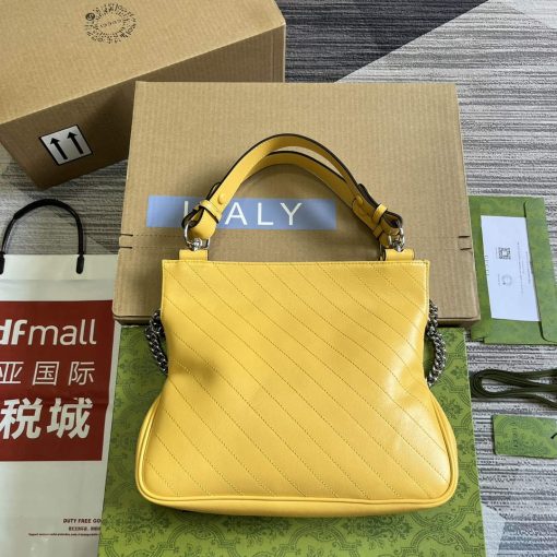 Gucci Blondie Small Tote Bag Yellow Leather - Image 2