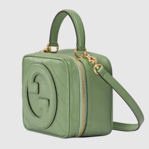 Gucci Blondie Top Handle Bag Light Green Leather - Image 3