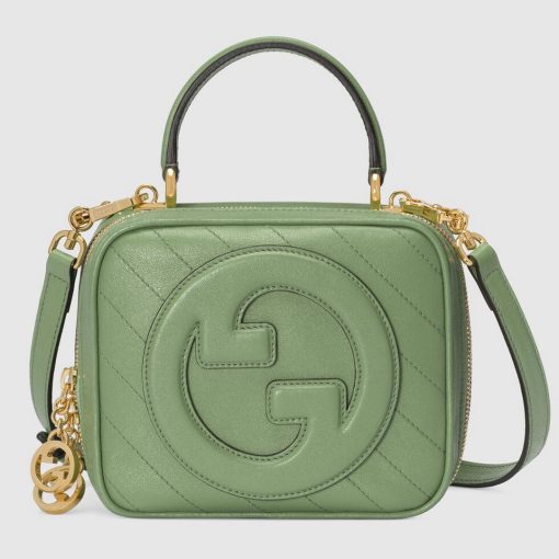 Gucci Blondie Top Handle Bag Light Green Leather