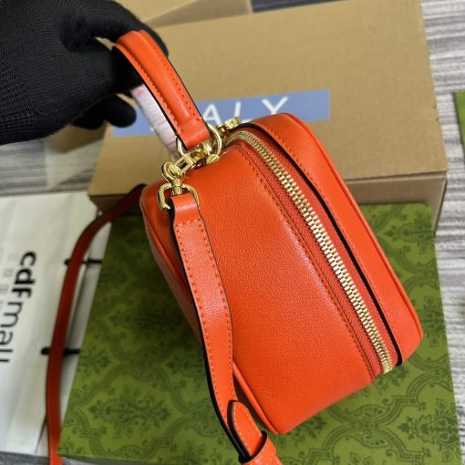 Gucci Blondie Top Handle Bag Orange Leather - Image 7