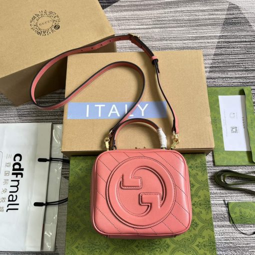 Gucci Blondie Top Handle Bag Pink Leather - Image 2