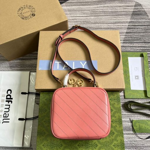 Gucci Blondie Top Handle Bag Pink Leather - Image 3