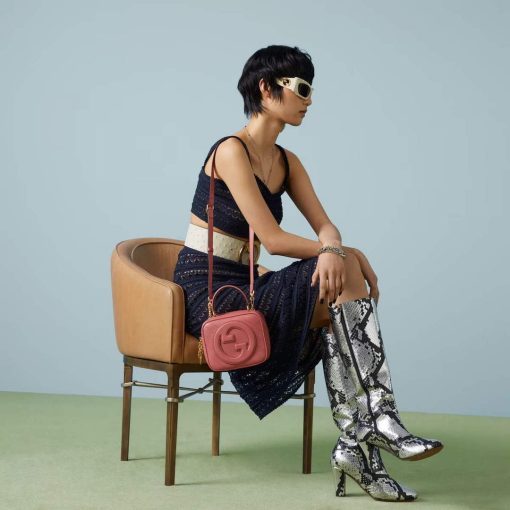 Gucci Blondie Top Handle Bag Pink Leather - Image 4
