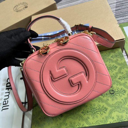Gucci Blondie Top Handle Bag Pink Leather - Image 5