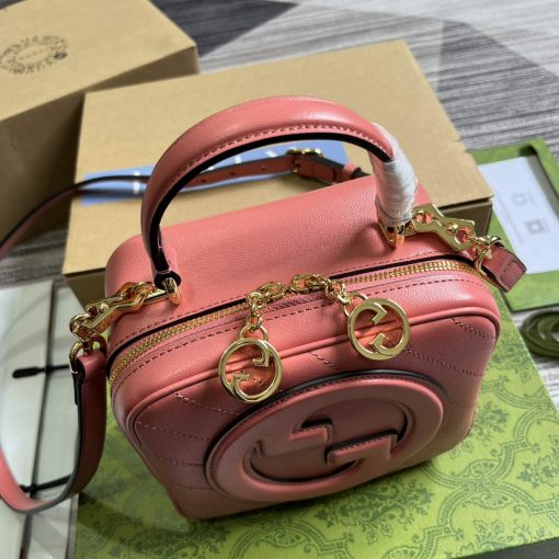 Gucci Blondie Top Handle Bag Pink Leather - Image 8
