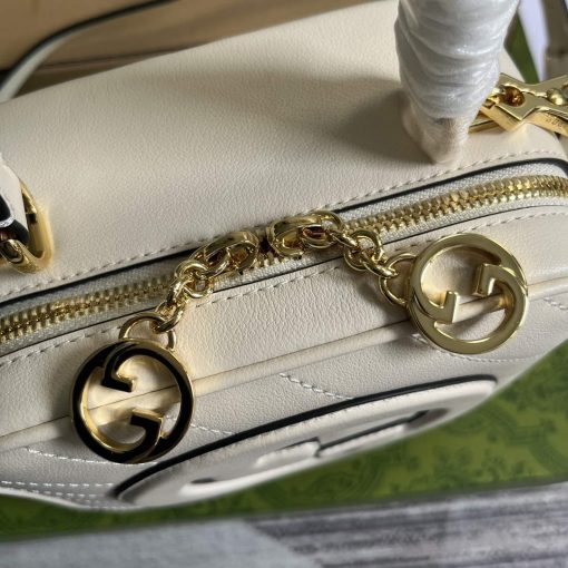 Gucci Blondie Top Handle Bag White Leather - Image 9