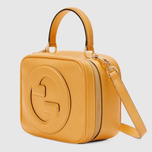 Gucci Blondie Top Handle Bag Yellow Leather - Image 3