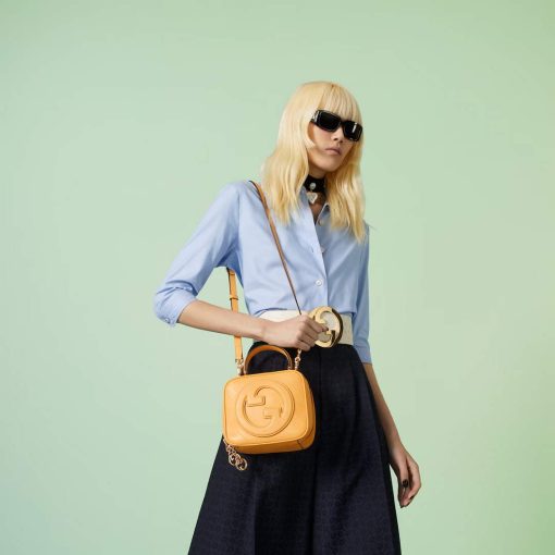 Gucci Blondie Top Handle Bag Yellow Leather - Image 5