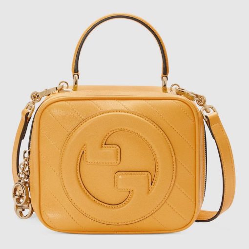 Gucci Blondie Top Handle Bag Yellow Leather