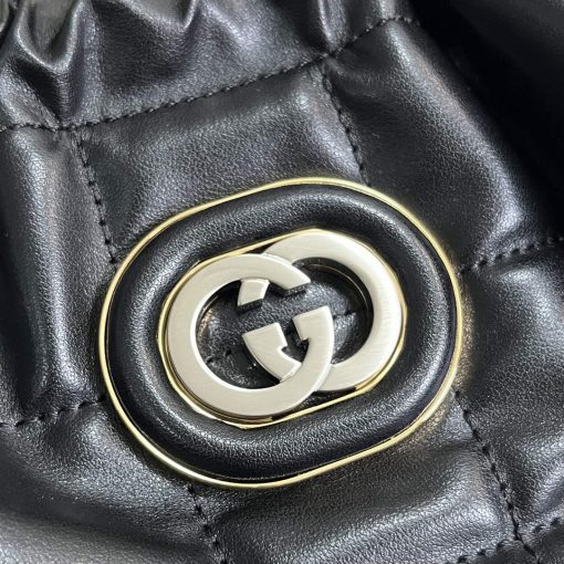 Gucci Deco Medium Tote Bag Black Quilted Leather - Image 8