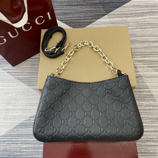 Gucci GG Emblem Small Shoulder Bag Black - Image 2