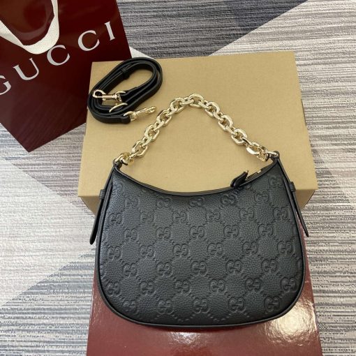 Gucci GG Emblem Small Shoulder Bag Black - Image 2