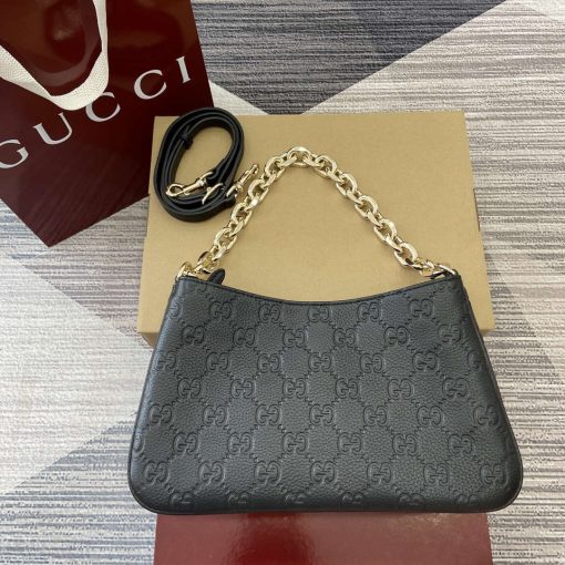 Gucci GG Emblem Small Shoulder Bag Black