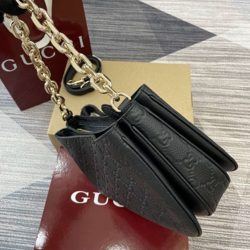 Gucci GG Emblem Small Shoulder Bag Black - Image 3