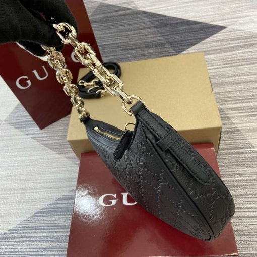 Gucci GG Emblem Small Shoulder Bag Black - Image 3