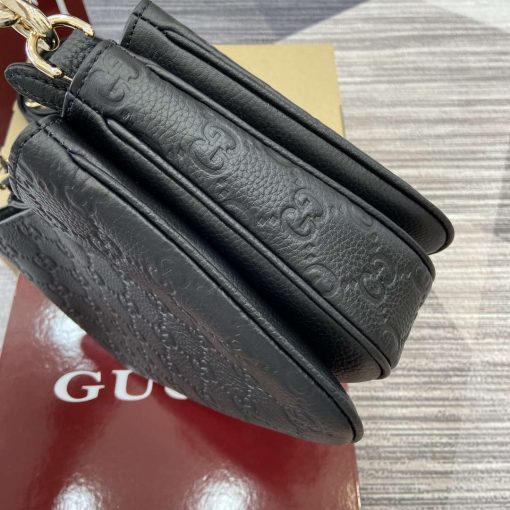 Gucci GG Emblem Small Shoulder Bag Black - Image 4