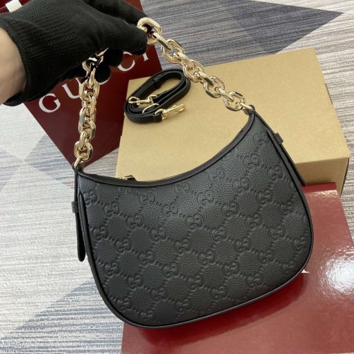 Gucci GG Emblem Small Shoulder Bag Black - Image 4