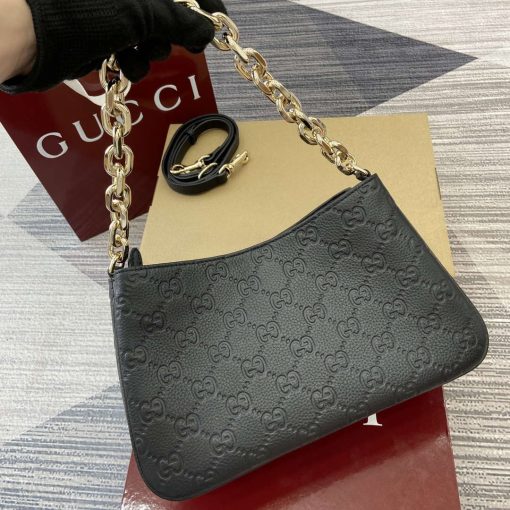 Gucci GG Emblem Small Shoulder Bag Black - Image 5