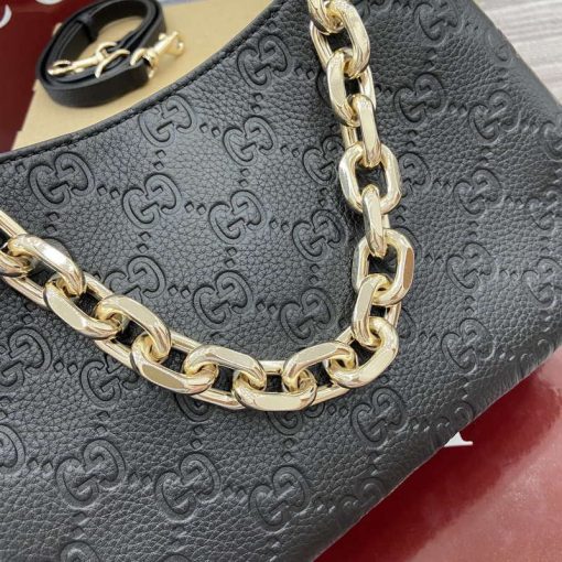 Gucci GG Emblem Small Shoulder Bag Black - Image 6