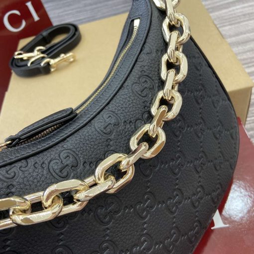 Gucci GG Emblem Small Shoulder Bag Black - Image 6